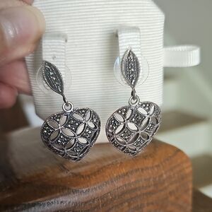 Sterling Silver and Marcasite Earrings